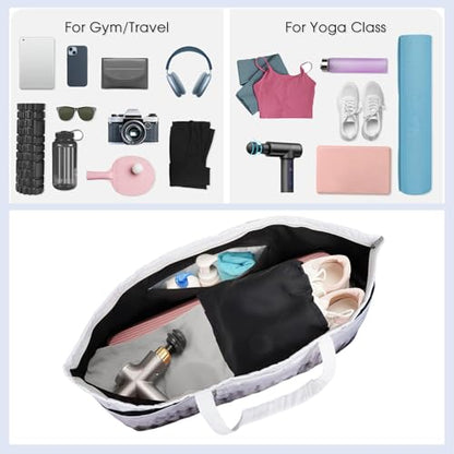 Yoga Mat Bag Yoga Mat Carrier with Shoes Compartment & Wet Pocket Pilates Bag with Zipper Pockets & Yoga Mat Holder Strap Yoga Bags and Carriers Fits All Your Stuff - color: Cloud Forest