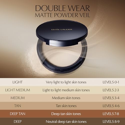 Estée Lauder Double Wear Stay-in-Place Matte Setting Powder Veil | Pressed Setting Face Powder Compact with Puff | Oil-Control with Sheer Coverage - color: 05 Translucent Medium Tan Deep - For deep tan skin tones