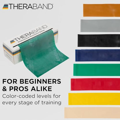 THERABAND Resistance Bands, Workout Band, Exercise, Physical Therapy, Green - color: Green - Heavy