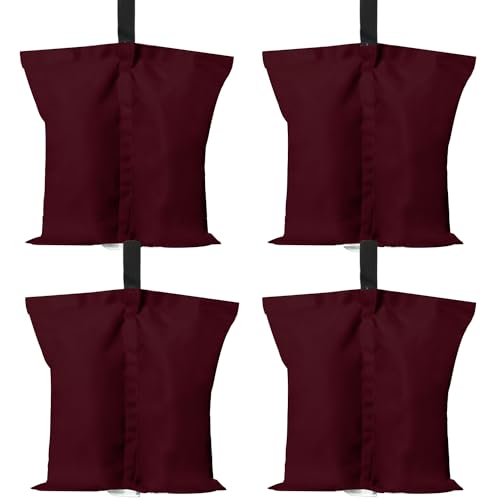 ABCCANOPY Canopy Weights 120 LBS Tent Sand Bags,4-Pack Burgundy(No Sand) - color: Burgundy, size: 120 LBS