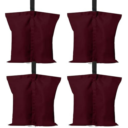 ABCCANOPY Canopy Weights 120 LBS Tent Sand Bags,4-Pack Burgundy(No Sand) - color: Burgundy, size: 120 LBS