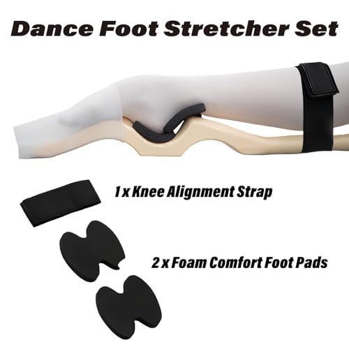 Pro Ballet Foot Stretcher Set, Portable Foot Arch Trainer Stretcher for Dancers Ballet Arch Pointe Stretching Flexibility Training Equipment Instep Strengthener Kit for Gymnastics Yoga Athletes