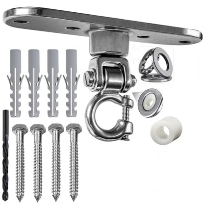 Heavy Duty Stainless Swing Hanger with Smooth Bearings 180°+360°Swing Hardware, 1500 lb Capacity Playground Yoga Hammock Chair Sandbag Porch Swing Bag - size: size2