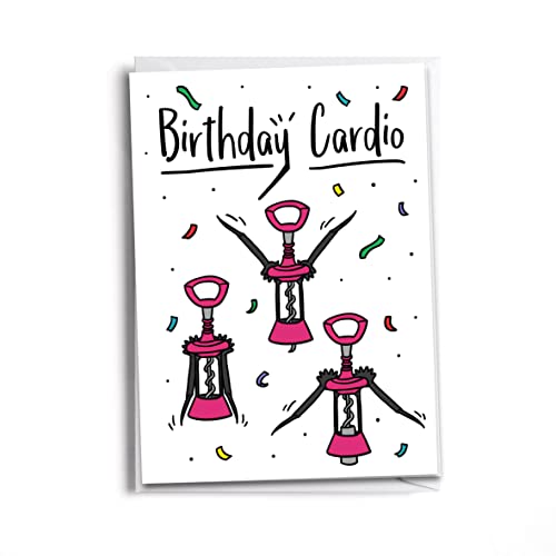 Happy Birthday Wine Lover | Funny Birthday Card| Humor Wine Cardio Card - style: Cardio |Wine