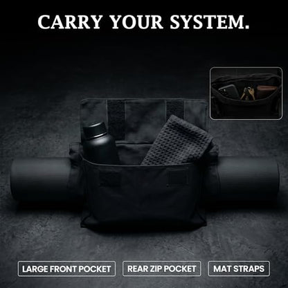 Men’s Yoga Mat Bag – Durable Canvas Carrier, Lightweight with Extra Storage for Gear & Accessories, Black
