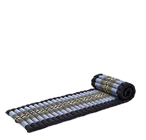 Leewadee - Foldable Floor Mattress - Japanese Roll Up Futon -Trifold Tatami Mat- Guest Floor Bed - Camping Mattress - Thai Massage Mat, Kapok Filled, 75 x 20 inches, Blue - color: Sf15 - Blue, size: S: 75x20"