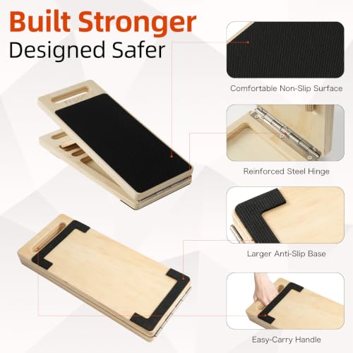 Slant Board for Exercise, Split Calf Stretcher for Physical Therapy
