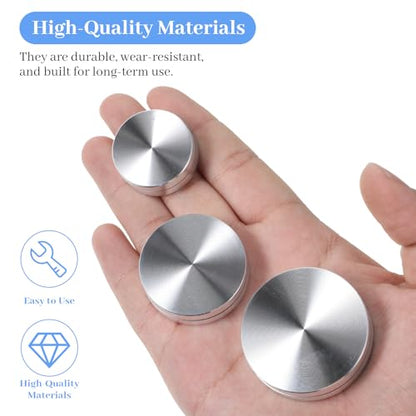 3 Pack Pottery Throwing Trimming Spinner Set, Silver Ceramic Clay Pottery Wheel Ceramic Tools Small Rotary Clay Tools for Professional Potters and Hobbyists (30 mm/38 mm/45 mm)