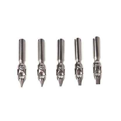 Tebatu Dip Pen Set, Wooden Handler Artist Signature Pen Set Calligraphy Dip Pens with 5 Nibs
