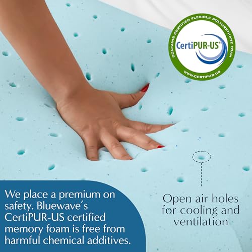Bluewave Bedding Ultra Slim Gel Memory Foam Pillow for Stomach and Back Sleepers - Thin, Flat Design for Cervical Neck Alignment and Deeper Sleep (2.75-Inches Height, Standard Size) - size: 2.75"H (Standard), style: Gel Memory Foam