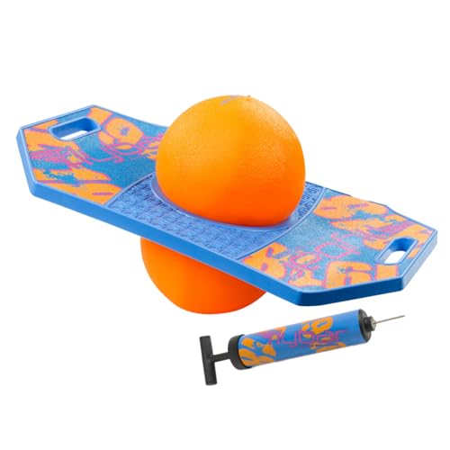 Flybar LED Pogo Trick Ball for Kids Balance Bounce Board w/Anti-Slip Deck - color: Blue Dawn 2