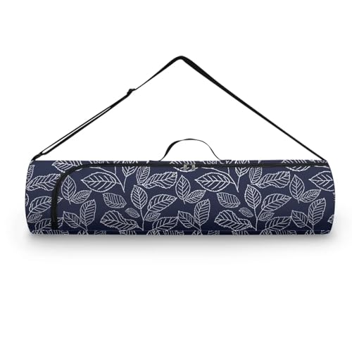 Yoga Mat Bag Portable Yoga Mat Holder with Adjustable Strap Lighweight Gym Tote Bag with Handle - color: Leaf