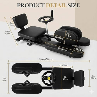 Leg Stretch Machine for Splits, 440LBS Heavy Duty Steel Frame Leg Stretcher, Split Machine Training Fitness for Home Gym, 240° Leg Stretching Equipment for Adults Teens Ballet Dance Gymnastics（Black） - color: Black