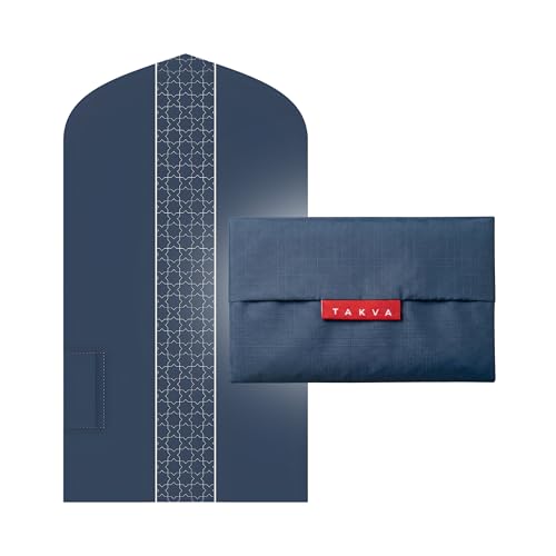 TAKVA The Pocket Sejadah™ | Portable Foldable Travel Prayer Mat, Waterproof, Ramadan/Eid Gift, Perfect Muslim Gift, Pocket Size (Design in Japan, Made in Turkey) - color: Blue