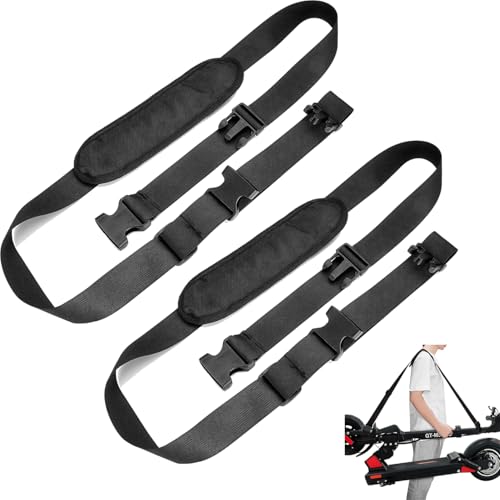 2 Pack Scooter Strap，Adjustable Kick Scooter Straps and Extra-Thick Anti-Slip Shoulder, Kick Scooter Carrying Strap for Beach Chair, Balance Bikes,Kids Bike,Foldable Bikes,Ski Board