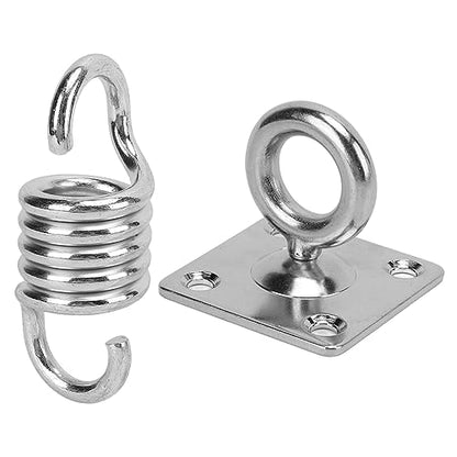 Hammock Chair Hanging Kit, Stainless Steel Ceiling Mount Set, 551LB Load Capacity Swing Hanging Chair for Yoga Sandbag Swing, Hanging Kit with Rotating Door Buckle