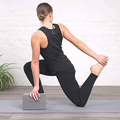 MYGA Yoga Block,Lightweight EVA Foam Yoga Brick,High Density Non-Slip Block for Yoga Poses, Pilates, Balance and Flexibility - color: Grey, size: One Size