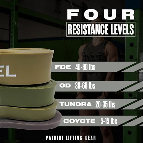 Pull Up Assistance Bands for Working Out - Resistance Bands Set for Men, Exercise, Workout, Fitness, Strength, Weightlifting, Training, Powerlifting, Stretch, Crossfit WOD - color: Set of 4 Bands