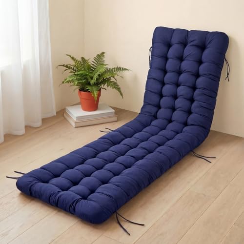 Wenqik Long Floor Cushion Large Floor Cushion with Brushed Cotton 74.8 x 27.5 x 3.15 in Jumbo Lounger Pillow for Outdoor Indoor Bay Window Meditation Yoga Reading Sleeping(Navy Blue) - color: Navy Blue