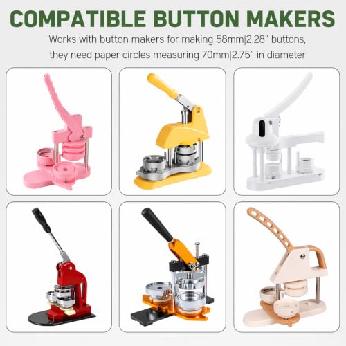 58mm Button Paper Cutter, 2.28 Inch Circle Cutter Punch for Button Maker Machine, Graphic Punch Cutter for DIY Button Making, Cardstock, Photo & Scrapbook