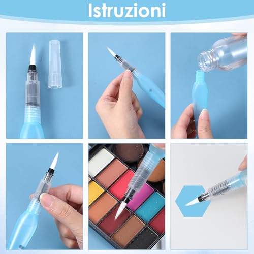 10pcs Watercolour Brush Pen Refillable Water Brush Pens Premium Leakproof Watercolor Pen for Watercolor Painting Artists Calligraphy Art Paintbrush Sets