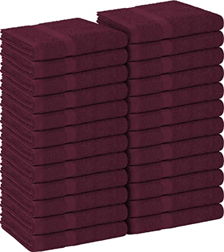 Utopia Towels Salon Towels, Pack of 24, 16x27 in, 100% Cotton, Burgundy - color: Burgundy, size: 24 Pack