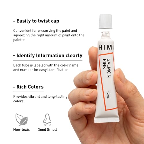 HIMI Gouache Paint Tube Set -36 Colors 12ml, with Rich Pigments, Gouache paint Non-Toxic, suitable for Beginners, Artists, and Hobby Painters. Beautiful Gifts for Art Supplies Painting（36 colors） - color: 36colors