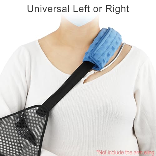 1Pc Arm Sling Padding for Neck Arm Sling Strap Cushion Neck Pad Cushions Shoulder Brace Carry Strap Pads Elbow Wrist Injury Support Strap Padded Women Men Minky Dot Denim Blue - color: Minky Dot Denim Blue-1pc