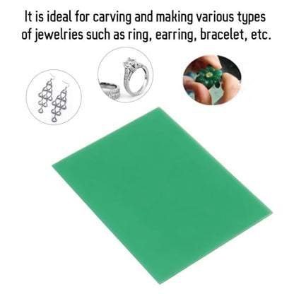 Green Jewelry Carving Wax Modeling Wax for Handmade Rings Earrings Bracelets Professional Sculpting Tool(1.0mm)