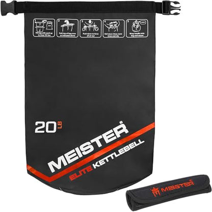 Meister Elite Portable Sand Kettlebell - Soft Sandbag Weight - size: 20lb / 9.0kg