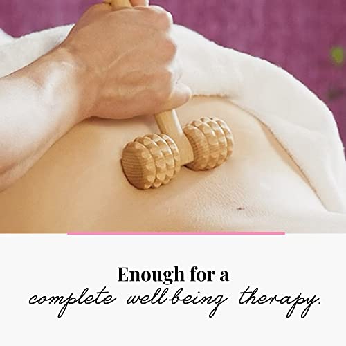 tuuli Accessories - T-Shape Massage Roller, Body and Face Roller, Multi-Functional Facial Massager, Helps Ease Muscle Tension and Supports Skin Health, Wooden Roller Massager Tool