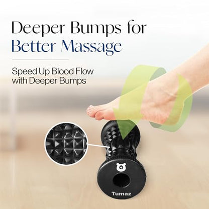 Tumaz Foot Roller for Deep Tissue Massage & Reflexology - color: Jewel (Black)