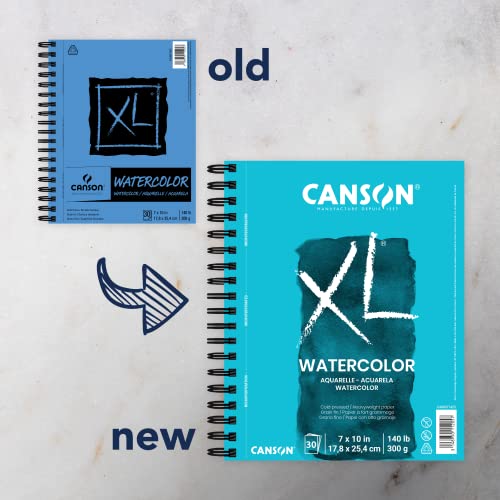 Canson XL Series Mixed Media Pad 60 Sheets with Watercolor Paper Pad 30 Sheets, 7x10 inches - size: 7x10, style: Mixed Media + Watercolor Paper, 30 Sheets