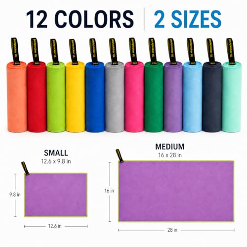 Elite Trail Magic Backpacking Ultralight Quick Dry Microfiber Soft Fast Drying Hand and Face Towel Wash Cloth Camping Yoga Hiking Active Lifestyle Small - color: Purple