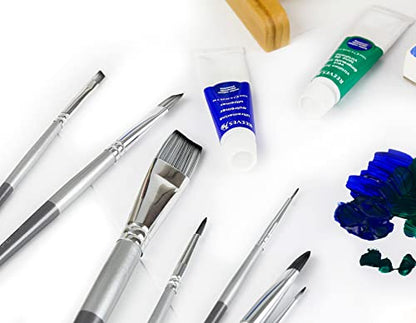 ADIS&Guys 10-Piece Professional Face & Body Painting Brush Set – Ideal for Acrylic, Oil & Watercolors, Perfect for Artists & Kids - color: Gray