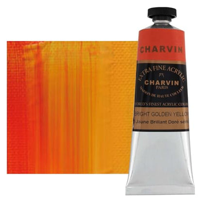 Charvin Extra Fine Professional Artist Acrylic Paint Colors, Nature Themed Hues, 150ml Bright Golden Yellow - color: Bright Golden Yellow, size: 5.07 Fl Oz (Pack of 1)