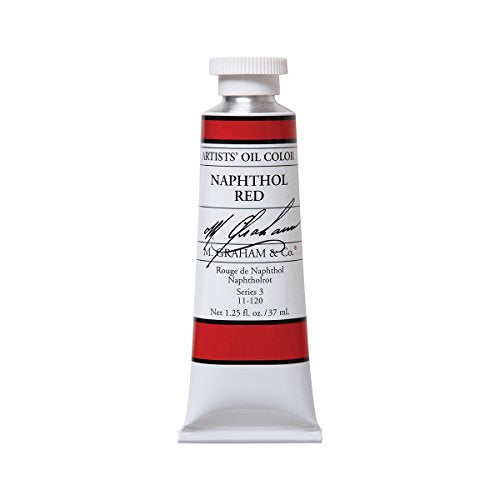 M. Graham Artist Oil Paint Naphthol Red 1.25oz/37ml Tube - color: Naphthol Red, size: 1.25 Fl Oz (Pack of 1)
