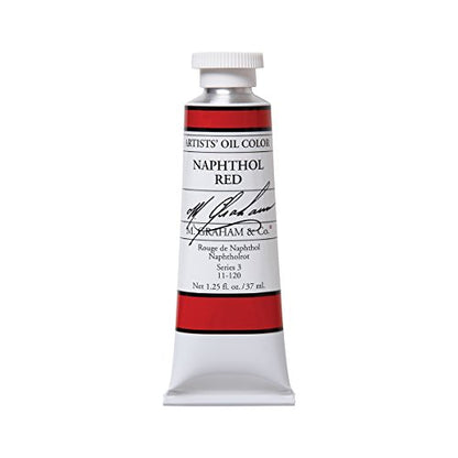 M. Graham Artist Oil Paint Naphthol Red 1.25oz/37ml Tube - color: Naphthol Red, size: 1.25 Fl Oz (Pack of 1)