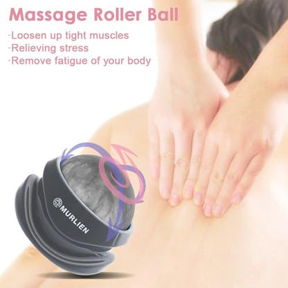 Massage Roller Ball, Tight and Sore Muscles Relief, Manual Massager, Alleviating Shoulder, Arms, Back, Legs, Calves or Muscle Tension - Gray | Alleviating Shoulder, Arms, Back, Legs, Calves or Muscle Tension - Gray - color: Gray