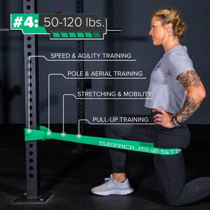 SERIOUS STEEL FITNESS Assisted 41" Pull-Up Band, Resistance & Stretch, Powerlifting & Pull-up Assist Loop (Single Band) - style: #4 (50-120 lbs)