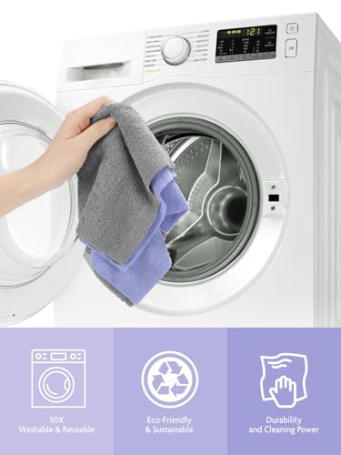 Fantasticlean Microfiber Cleaning Cloth Roll- 75 Sheets, 12"x12" (Lavender) - color: Lavender, size: 75 pack