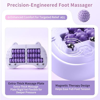 Foot Massager for Plantar Fasciitis Relief, Foot Roller with Massage Ball,Neuropathy Pain Relief Foot Massage,Gift for Adult (Includes Reflexology Chart)