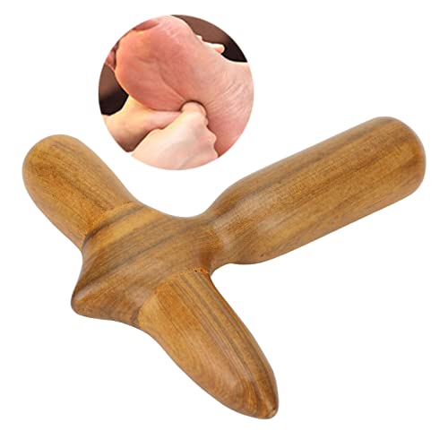 YUYTE Wooden Foot Massage Stick Ergonomic Reflexology Tool | wood acupressure roller, handheld design for tired feet relief, deep tissue muscle relaxation for hands