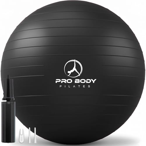 ProBody Pilates Yoga Ball - Gym Grade Exercise Ball - color: Black, size: XXL: 31-34 inches/78-85 cm