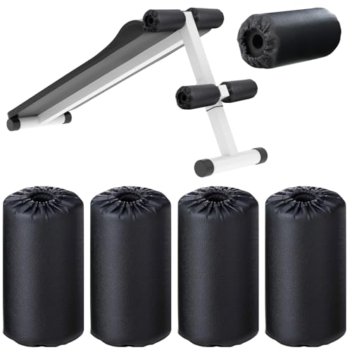 Hollowfly 4 Pcs Foam Foot Pads Foam Roller Pad Replacement for Weight Bench Inversion Table and Gym Exercise Equipments(8 x 3.5 x 0.8 Inches) - size: 8 x 3.5 x 0.8 Inch