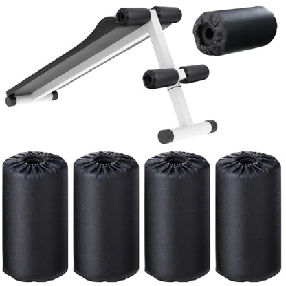 Hollowfly 4 Pcs Foam Foot Pads Foam Roller Pad Replacement for Weight Bench Inversion Table and Gym Exercise Equipments(8 x 3.5 x 0.8 Inches) - size: 8 x 3.5 x 0.8 Inch