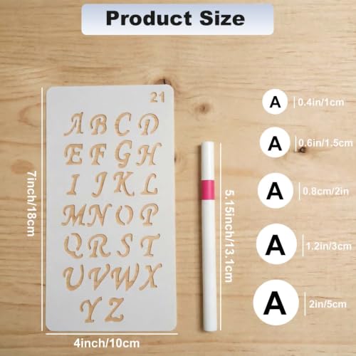 30 Pcs Letter Stencils for Painting, 4x7 Inch Number Symbol Craft Stencils | Reusable, Flexible Plastic Drawing Templates, Spray Paint Stencils for Graffiti, Journaling, Scrapbook Greeting Card Making - color: Letter and Number