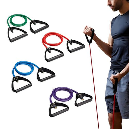 SPRI Xertube Resistance Bands with Handles – All Exercise Cords Sold Separately with Home Gym Workout Fitness Door Anchor Attachment Option - size: Multi Pack, style: 도어 부착 없음