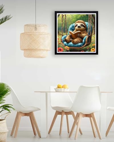 TCDZMYGS Paint by Numbers Kit for Adults Beginner-Sloth,10x10 inch | Paint by Number for Beginner,Adult Paint by Number,HD Color Canvas,DIY Tool Kits,Stress Relief Craft,Great Gift,With Frame - color: paint by number-sloth-1203