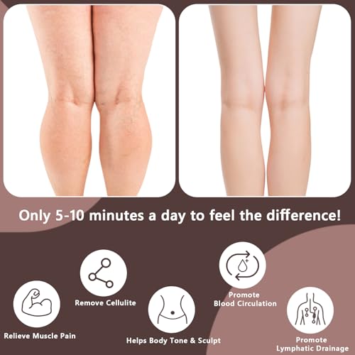 KintKita Wood Therapy Massage Tools, Anti Cellulite Massager Body Scraping Lymphatic Drainage Massager,Trigger Point Wood Therapy Gua Sha Tool for Body Sculpting,Back, Legs, Full Body Use - style: Wooden Massager
